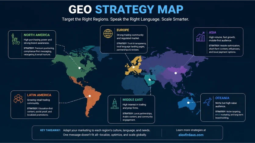 geo strategy map for prop firm marketing