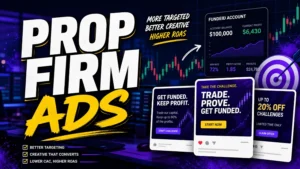 Prop firm ads creative strategy for funded trader acquisition