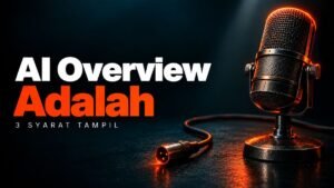 Ilustrasi AI Overview adalah, mikrofon dengan kabel tercabut sebagai gambaran halaman yang tidak layak dikutip